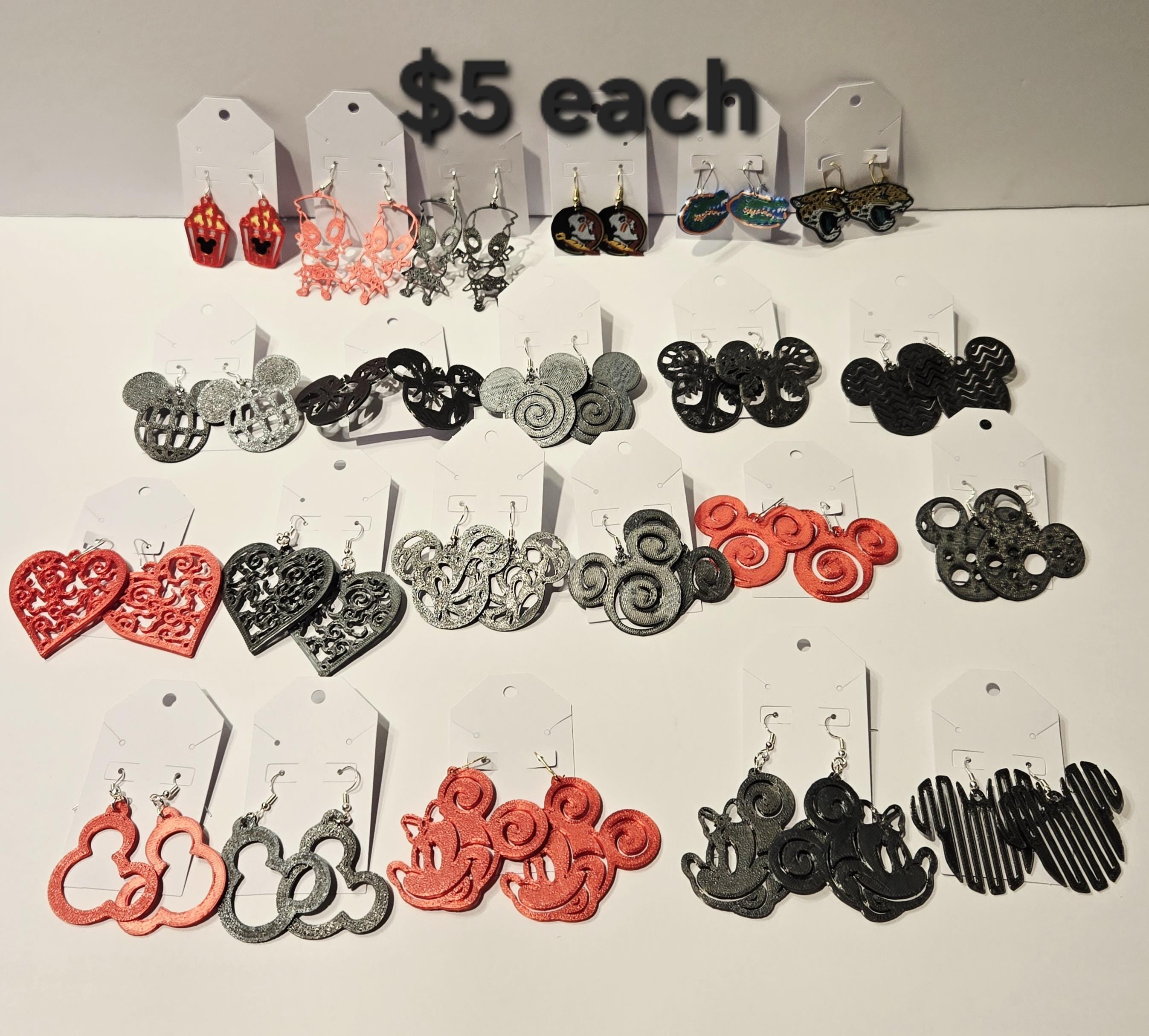 Custom 3D Printed Earrings - Lightweight