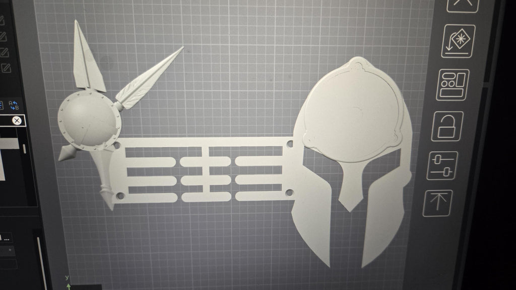Wall Mount Spartan Helmet - Trifecta Wedge & Individual Medal Display
