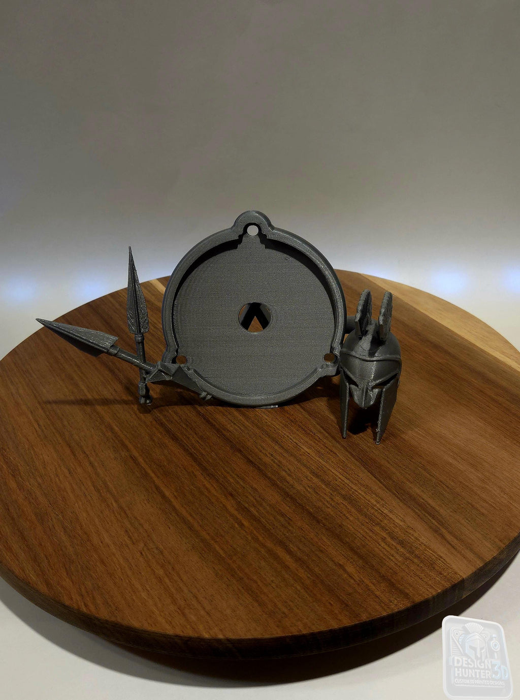 Spartan Trifecta Desktop Stand - Helmet & Spears Medal Display