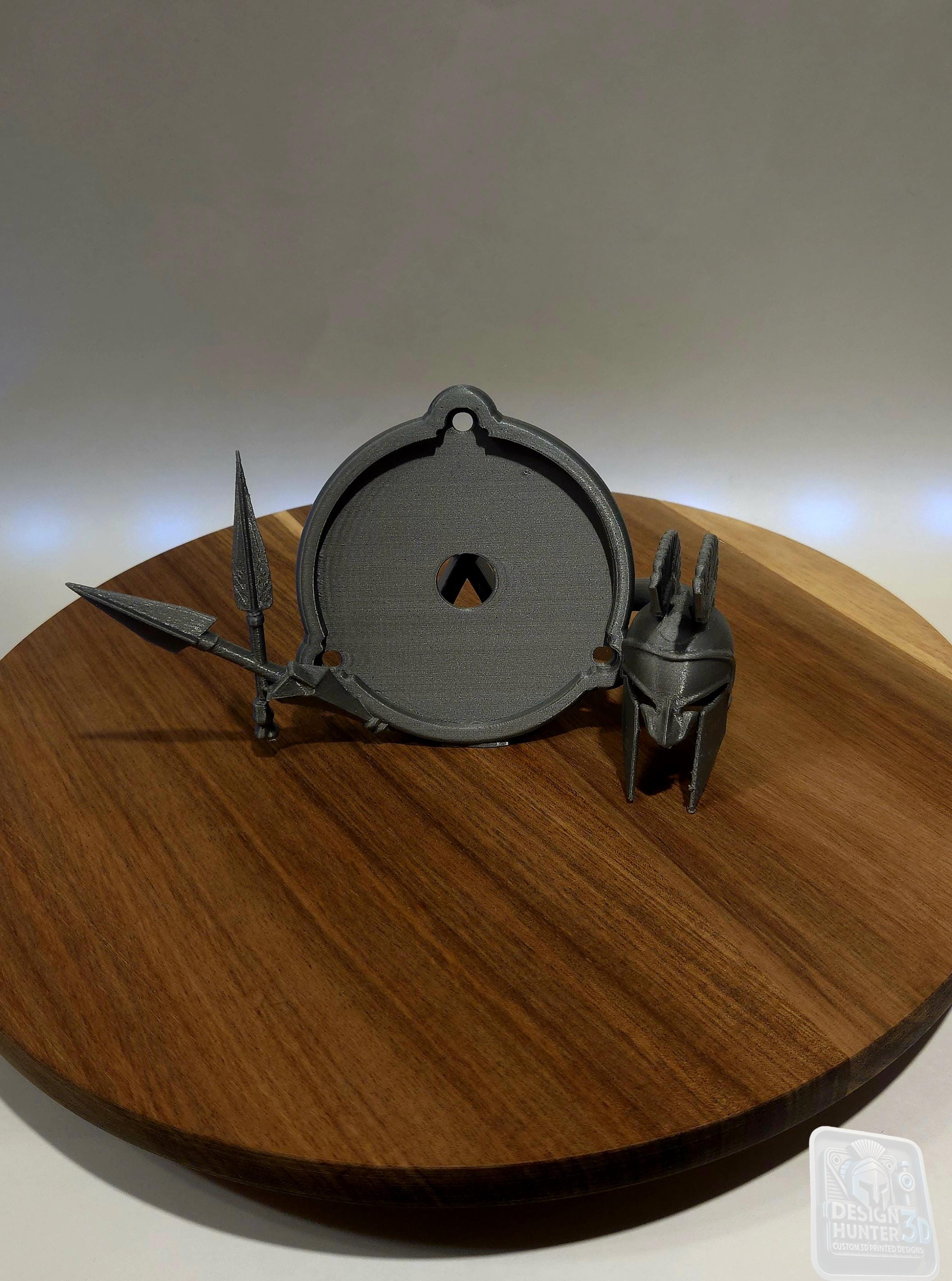 Spartan Trifecta Desktop Stand - Helmet & Spears Medal Display